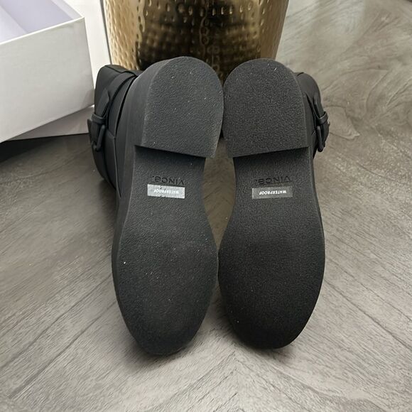 VINCE Kaelyn Water-resistant Leather Buckle Boots - Picture 3 of 8